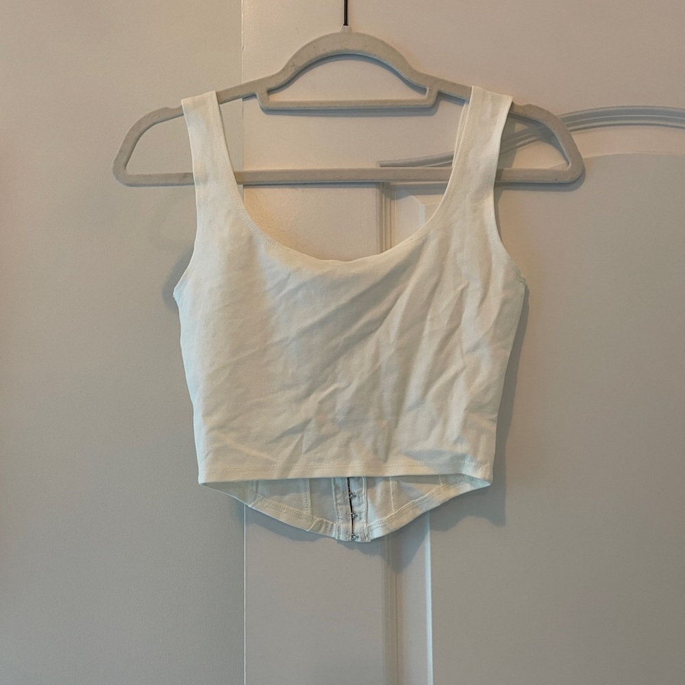 Fashion Nova White Corset Crop Top - Picture 4 of 7